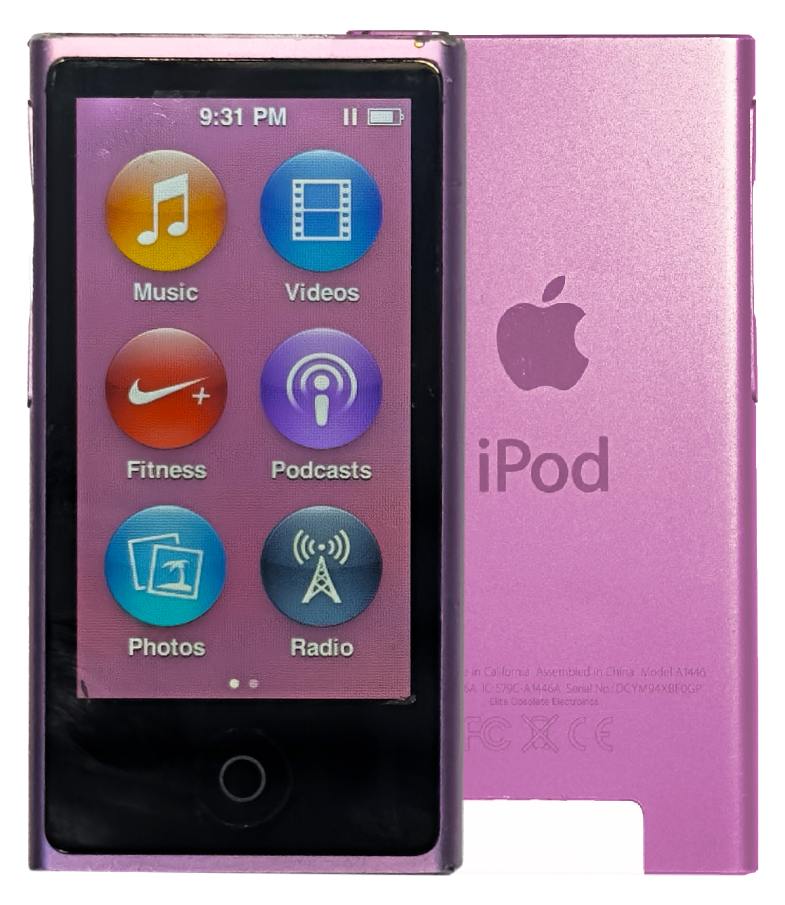 Refurbished Apple iPod Nano 7th Generation 16GB Purple & Black Refurbished Apple iPod Nano 7th Generation 16GB Purple & Black