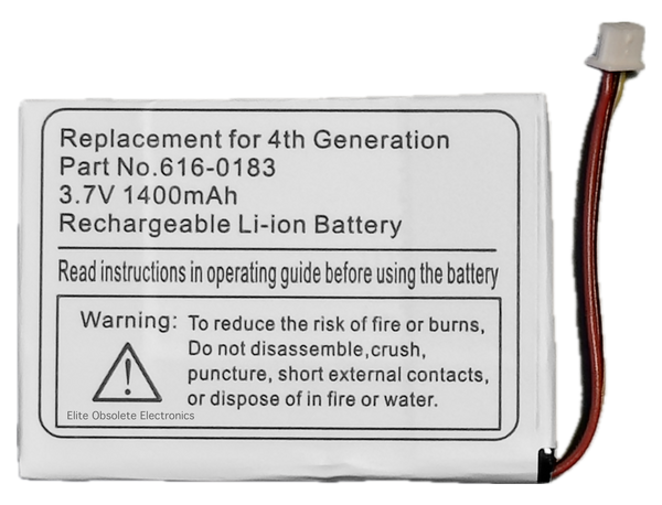 1400mah Li-ion Replacement Battery for Apple iPod Classic 4th Generation (Monochrome & Photo)