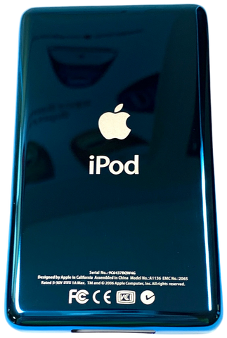 Thin Blue Aqua Universal Backplate for Apple iPod Classic 6th 7th & iPod Video 5th 5.5 Enhanced A1136 A1238