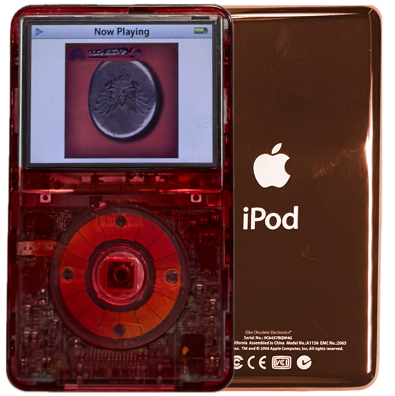 New Apple iPod Video Classic 5th & 5.5 Enhanced Red Atomic Ruby / Atomic Ruby / Atomic Ruby (Rose Gold)