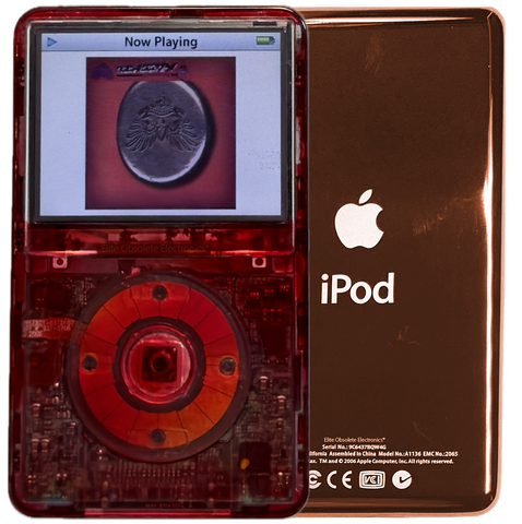 New Apple iPod Video Classic 5th & 5.5 Enhanced Red Atomic Ruby / Atomic Ruby / Atomic Ruby (Rose Gold)