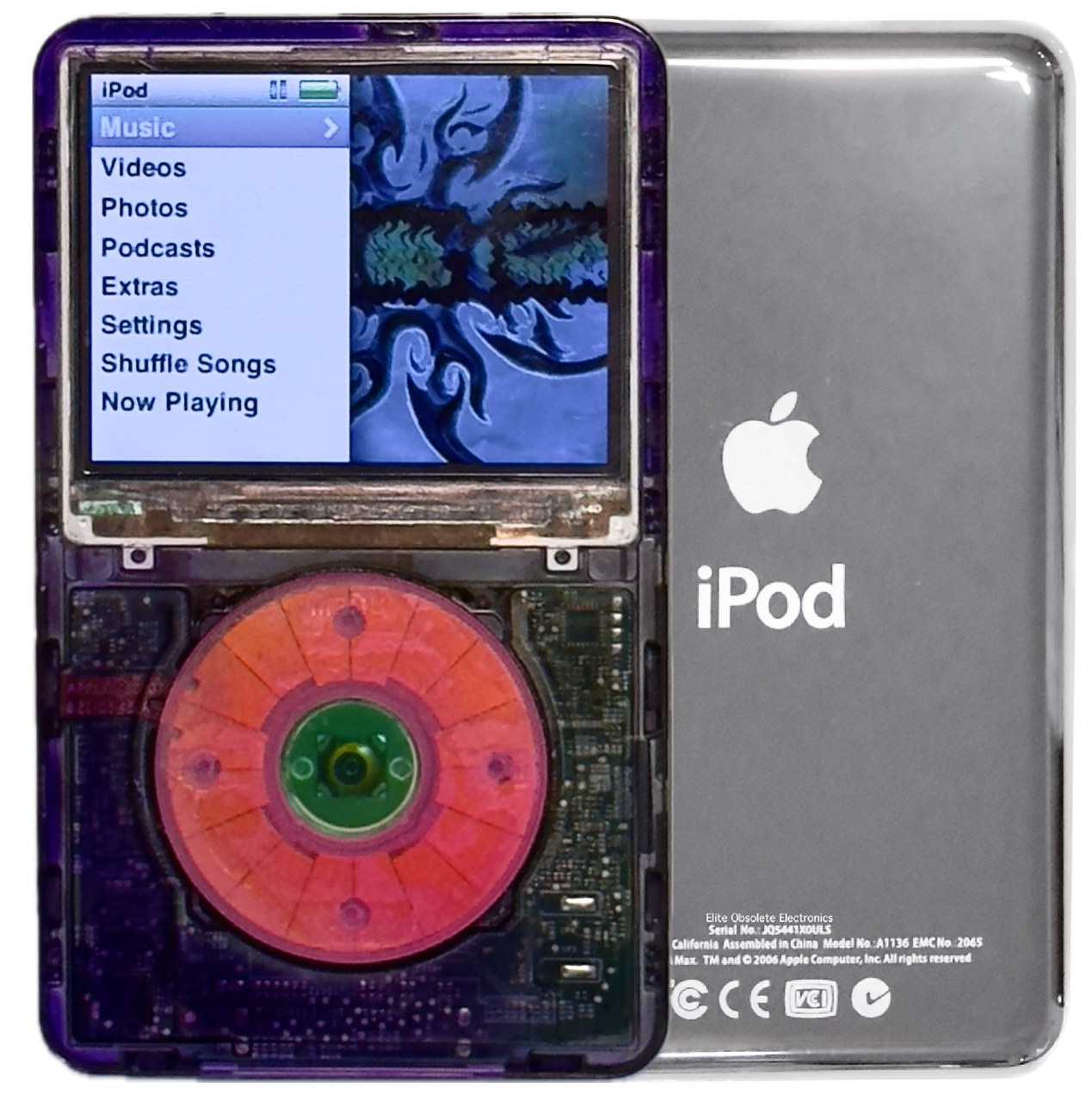 New Apple iPod Classic 6th & 7th Generation Atomic Purple Smoke / Atomic Bubblegum / Atomic Clover (Silver)