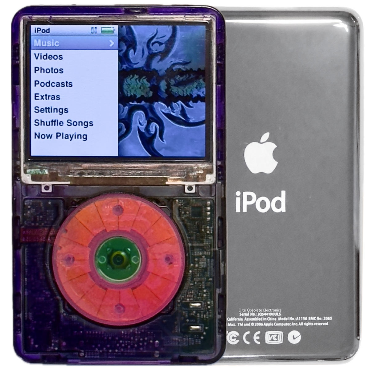 New Apple iPod Classic 6th & 7th Generation Atomic Purple Smoke / Atom ...