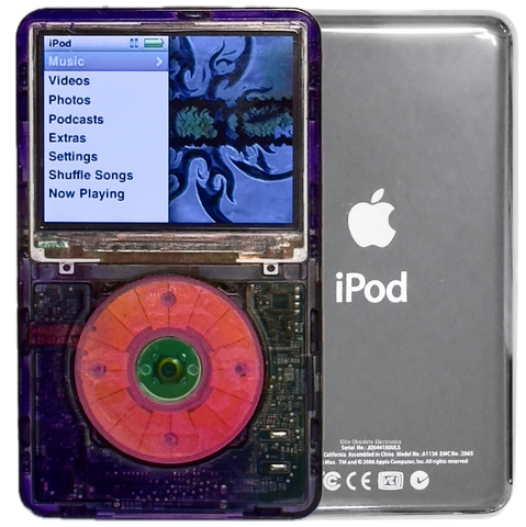 New Apple iPod Classic 6th & 7th Generation Atomic Purple Smoke / Atomic Bubblegum / Atomic Clover (Silver)