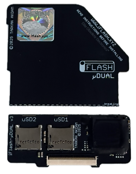 Tarkan iFlash uDUAL 2x MicroSD to ZIF 40-Pin Compact Breakaway Adapter for Apple iPod Video & iPod Classic