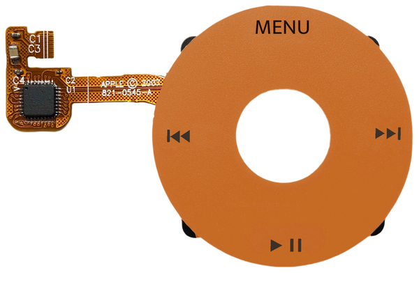 Orange Amber Click Wheel Flex for Apple iPod Classic 6th 7th Generation A1238