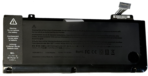 New Rechargeable Lithium-Ion Polymer Battery 5800mah A1322 for Apple MacBook Pro 13.3" Aluminum Unibody A1278