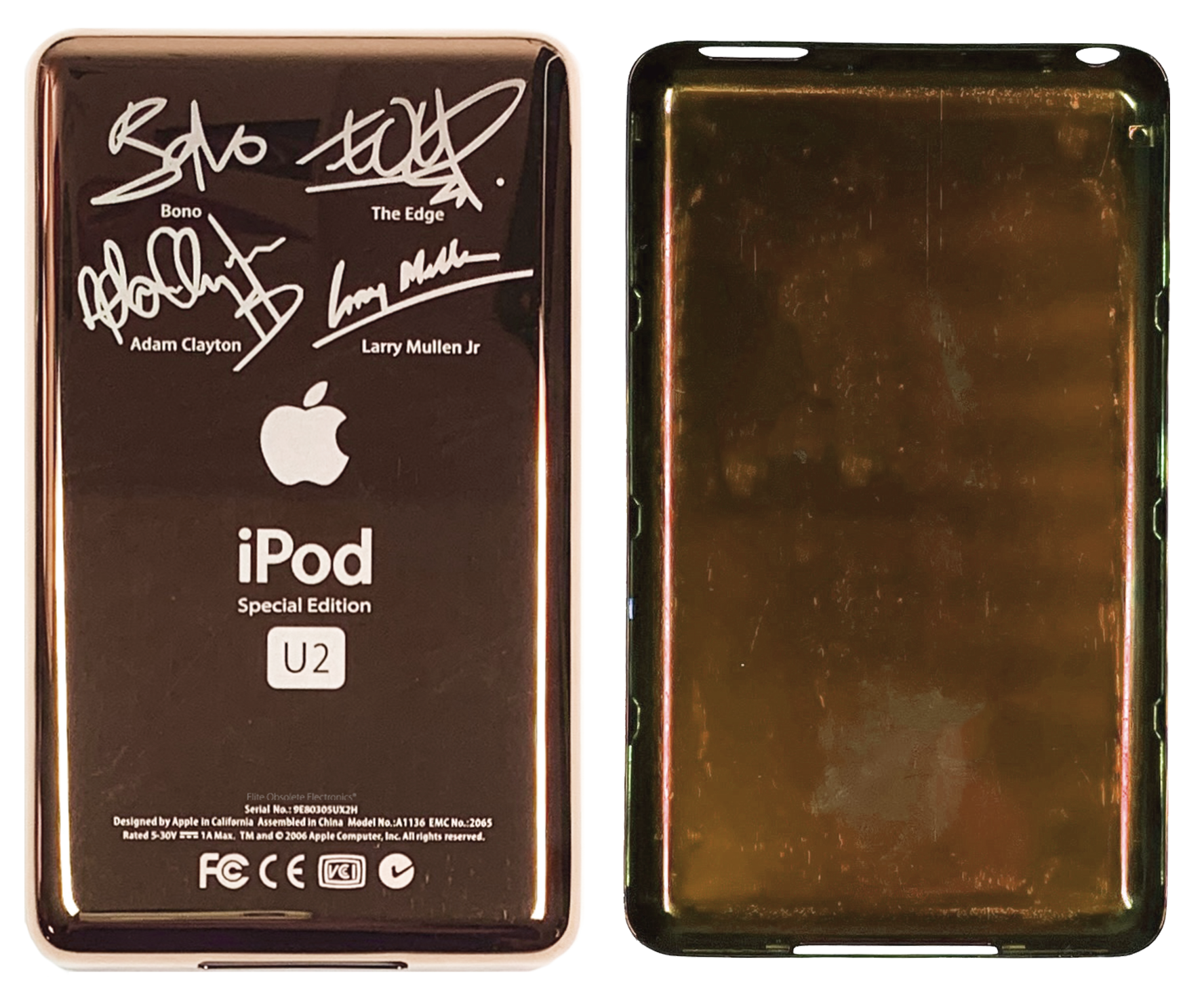 Thick Rose Gold U2 Special Edition Backplate for Apple iPod Video 5th 5.5 & iPod Classic 6th 7th A1136 A1238