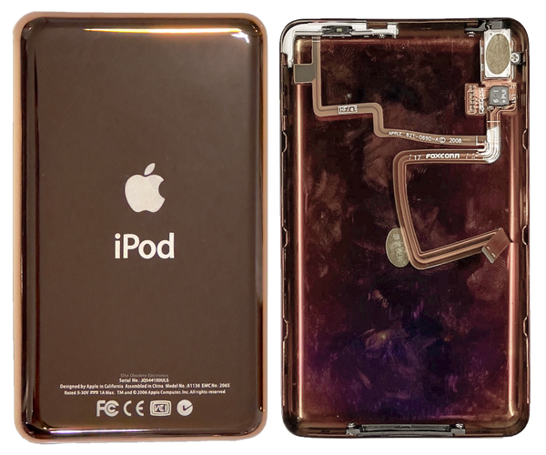 Thin Rose Gold Pink Universal Backplate for Apple iPod Video 5th 5.5 Enhanced A1136 & iPod Classic 6th 7th A1238