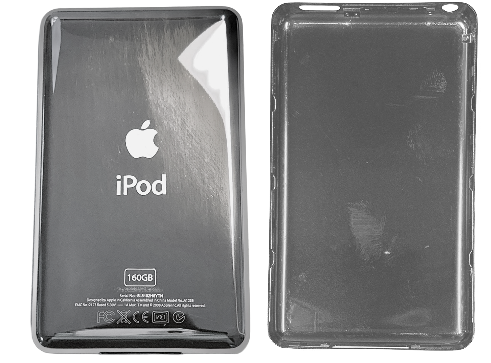 Thick 160GB Silver Chrome Backplate for Apple iPod Video 5th 5.5 Thick 160GB Silver Chrome Backplate for Apple iPod Video 5th 5.5