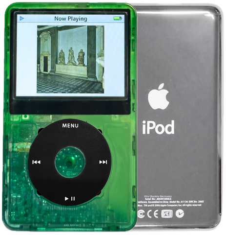 New Apple iPod Video Classic 5th & 5.5 Enhanced Atomic Green Dream / Black / Atomic Clover (Silver)