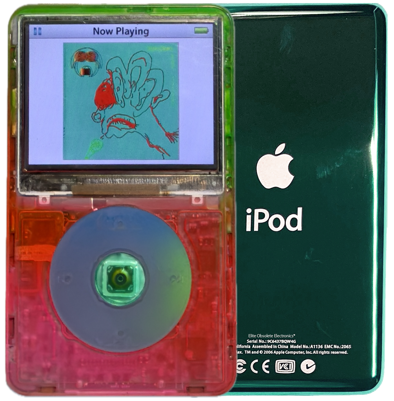 New Apple iPod Video Classic 5th & 5.5 Enhanced Atomic Watermelon / Polychrome / Atomic Clover (Green)