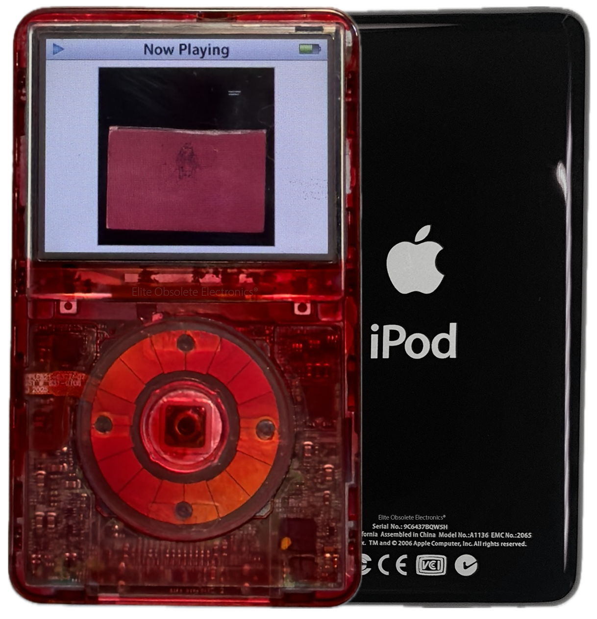 New Apple iPod Video Classic 5th & 5.5 Enhanced Red Atomic Ruby / Atomic Ruby / Atomic Ruby (Black)