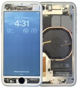 Apple iPhone 8 Custom Refurbished White Transparent Clear Factory Unlocked A1905 MQ6G2B/A