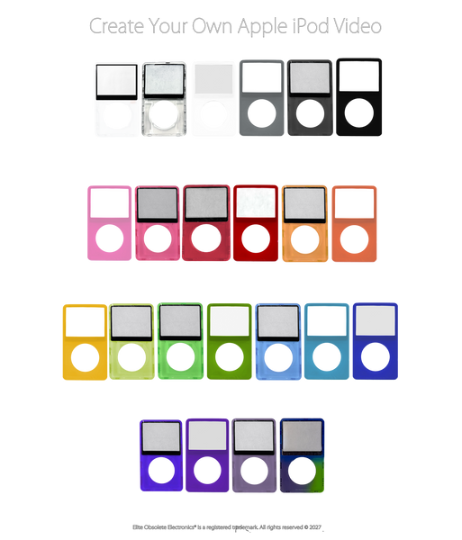 New Create Your Own iPod Video 5th & 5.5 Enhanced A1136 Tarkan iFlash SD Card 650mah 2000mah 3000mah