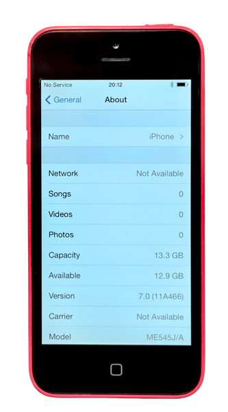 Rare Apple iPhone 5c 16GB Pink iOS 7.0.0 ME545J/A A1456 New Battery Refurbished
