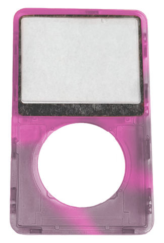 Atomic Neon Pink Smoke Transparent Clear Faceplate For Apple iPod Video 5th & 5.5 Generation Plastic