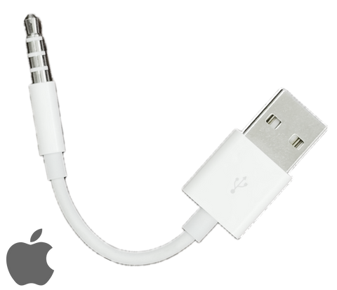 Genuine Apple USB Charge Sync Cable for iPod Shuffle 3rd 4th Generation MC003AM/A 45mm Used