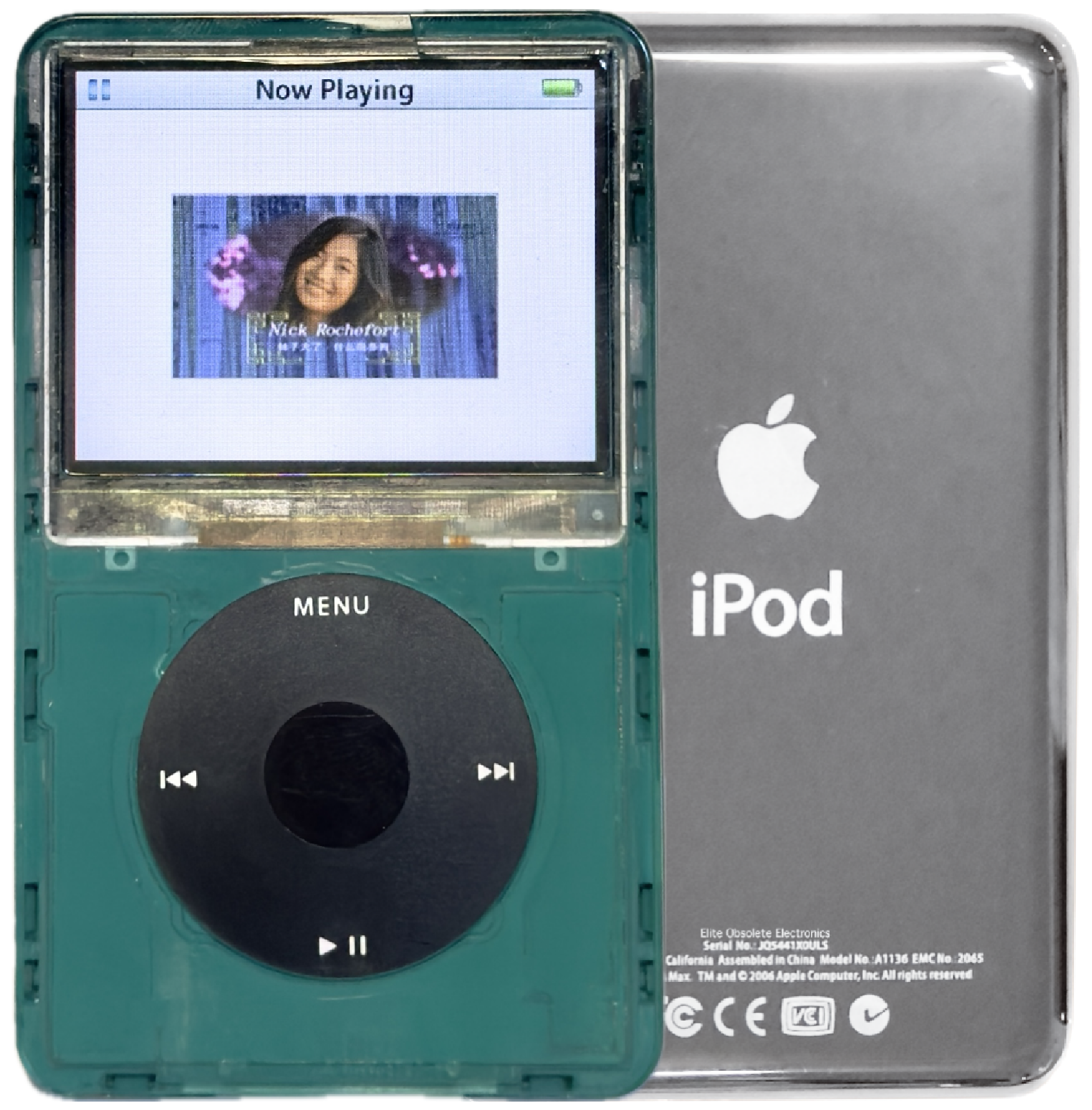 New Apple iPod Video Classic 5th & 5.5 Enhanced Atomic Green Pine / Black / Black (Silver)