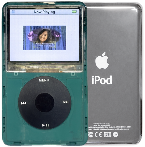 New Apple iPod Video Classic 5th & 5.5 Enhanced Atomic Green Pine / Black / Black (Silver)