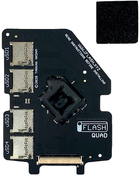 Tarkan iFlash Quad 4x MicroSD Card to ZIF 40-Pin Adapter for Apple iPod Video 5th 5.5 A1136 & iPod Classic 6th 7th A1238