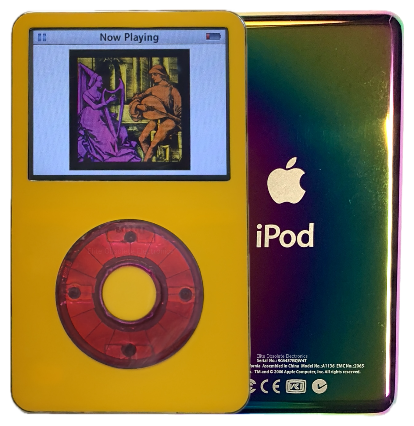 New Apple iPod Video Classic 5th & 5.5 Enhanced Yellow / Atomic Wild Berry / Yellow (Rainbow)