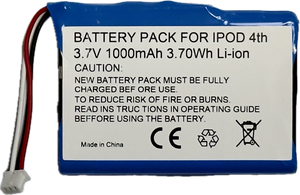 1000mah Lithium-ion Replacement Battery for Apple iPod Classic 4th Generation