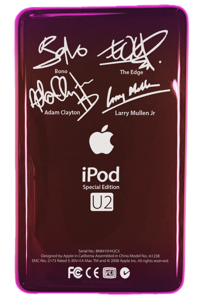 Thick Wild Berry Pink Red Gradient U2 Special Edition Backplate for Apple iPod Video 5th 5.5 A1136 & iPod Classic 6th 7th A1238