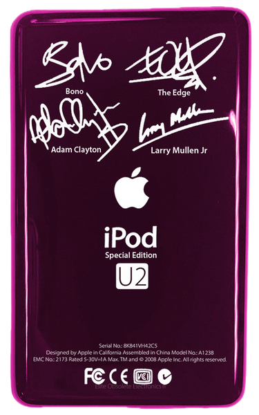 Thin Red Wine U2 Special Edition Backplate for Apple iPod Video 5th 5.5 A1136 & iPod Classic 6th 7th A1238