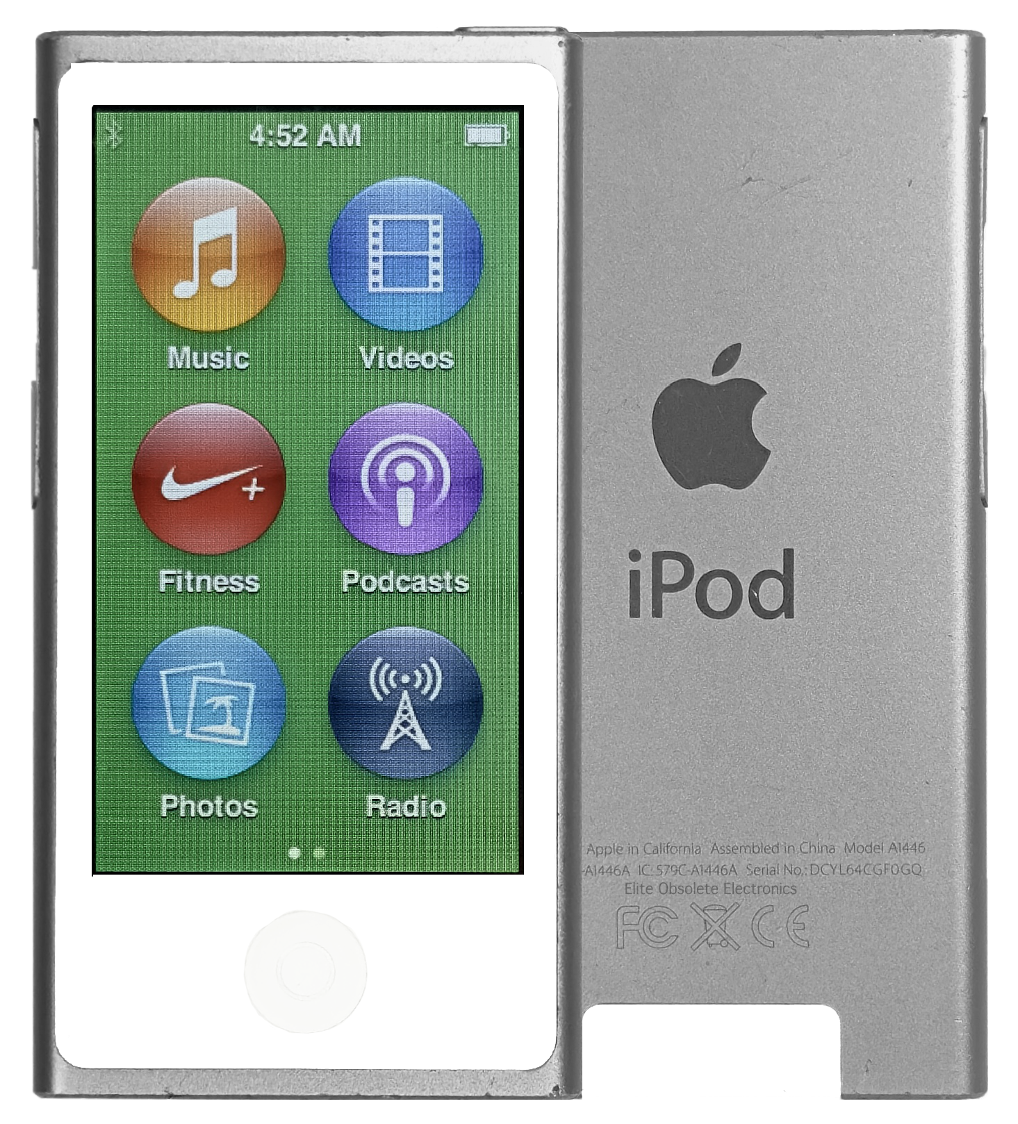 Refurbished Apple iPod Nano 7th Generation 16GB Space Gray & White Refurbished Apple iPod Nano 7th Generation 16GB Space Gray & White