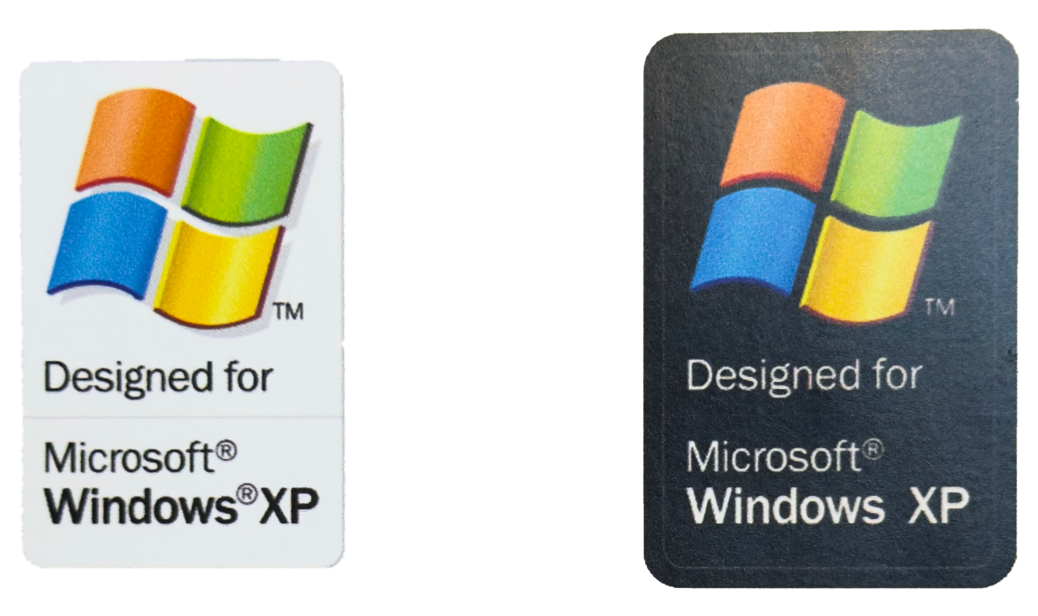 Designed for Microsoft Windows XP Sticker Set of 2 Small