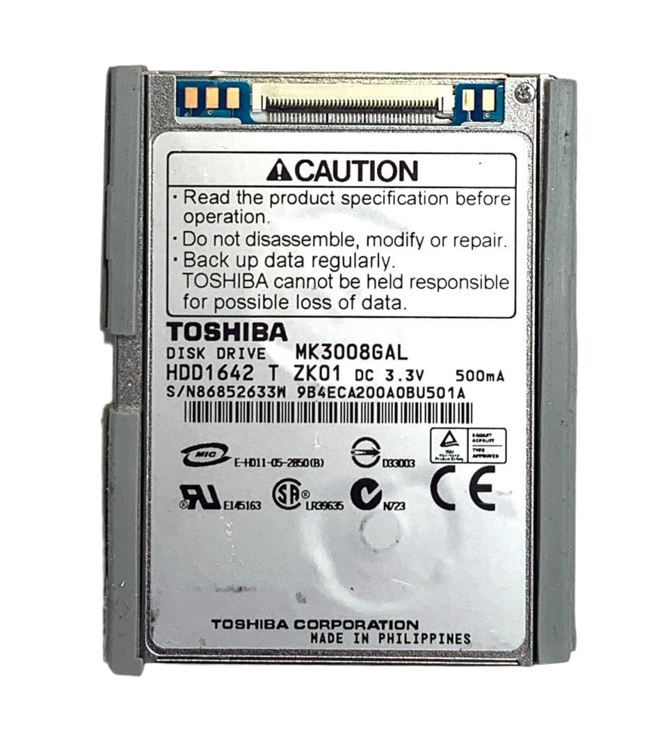 30GB MK3008GAL Toshiba 1.8" Thin ZIF HDD iPod Classic Video 5th 5.5 6th