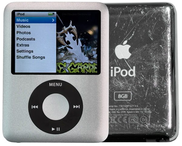 Apple iPod Nano 3rd Generation 4GB 8GB Silver & Black MA978LL/A MA980LL/A A1236 Refurbished 520mah