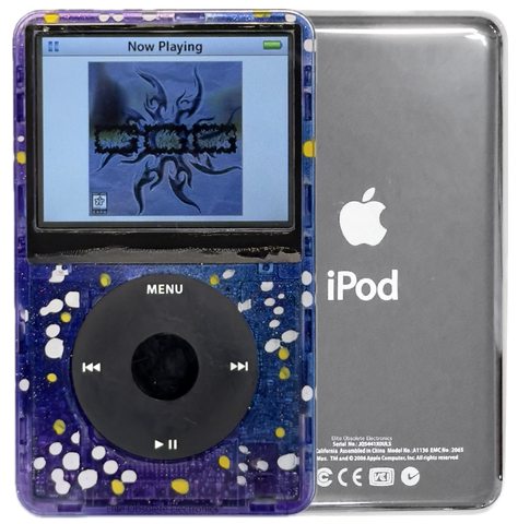 New Apple iPod Video Classic 5th & 5.5 Enhanced Atomic Midnight Stargaze / Black / Black (Silver)