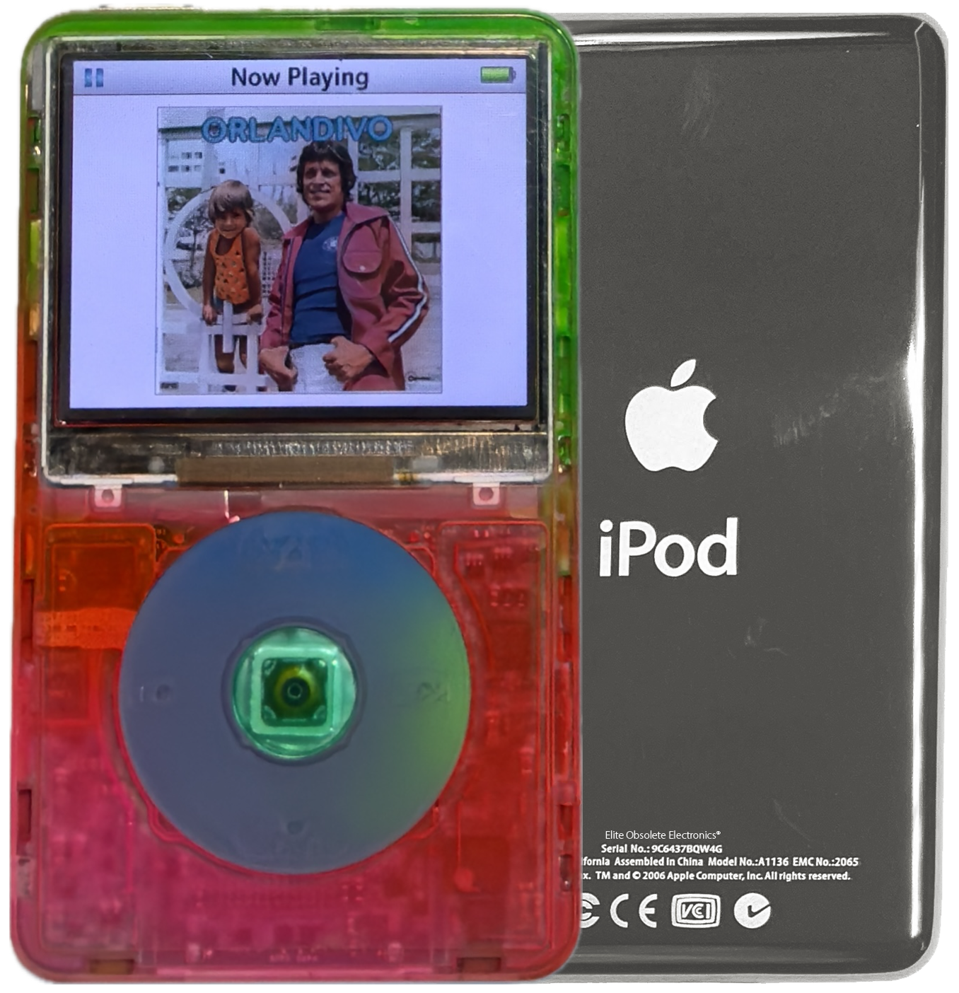 New Apple iPod Video Classic 5th & 5.5 Enhanced Atomic Watermelon / Polychrome / Atomic Clover (Silver)