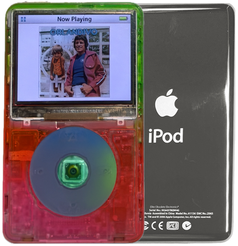 New Apple iPod Video Classic 5th & 5.5 Enhanced Atomic Watermelon / Polychrome / Atomic Clover (Silver)