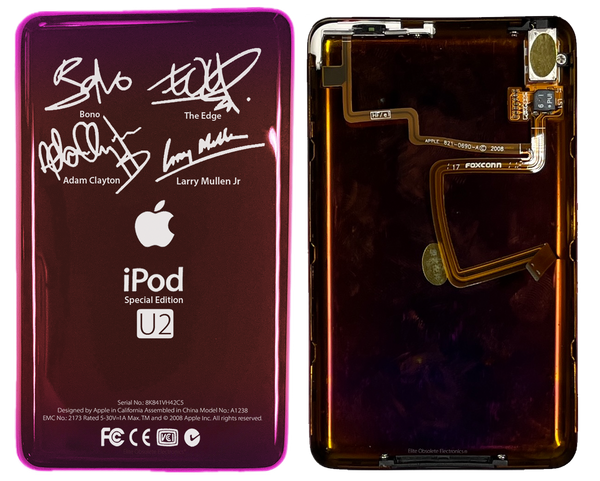 Thick Wild Berry Pink Red Gradient U2 Special Edition Backplate for Apple iPod Video 5th 5.5 A1136 & iPod Classic 6th 7th A1238