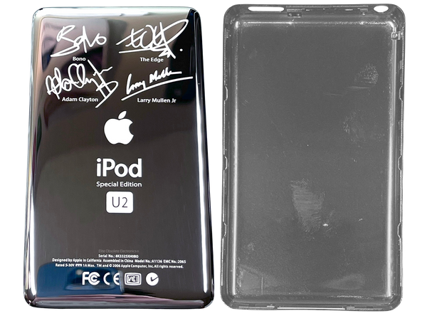Thin U2 Special Edition Silver Backplate for Apple iPod Video 5th 5.5 A1136 & iPod Classic 6th 7th A1238