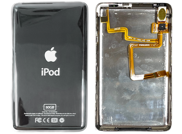 Thick 80GB Silver Chrome Backplate for Apple iPod Video 5th 5.5