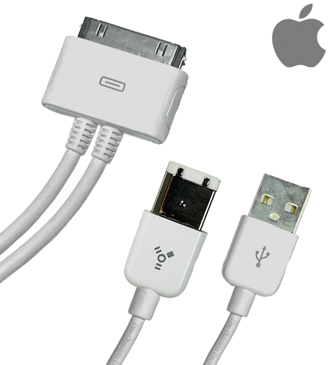 Original Apple 30-Pin to USB & FireWire 400 Split ‘Y’ Cable M9688G/A M ...