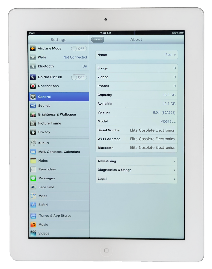 Refurbished Apple iPad 4 Wi-Fi Only 16GB White Rare iOS 6.0.1 New Refurbished Apple iPad 4 Wi-Fi Only 16GB White Rare iOS 6.0.1 New