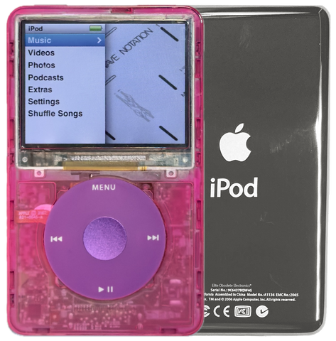 New Apple iPod Classic 6th & 7th Generation Atomic Pink Bubblegum / Pink / Purple (Silver)