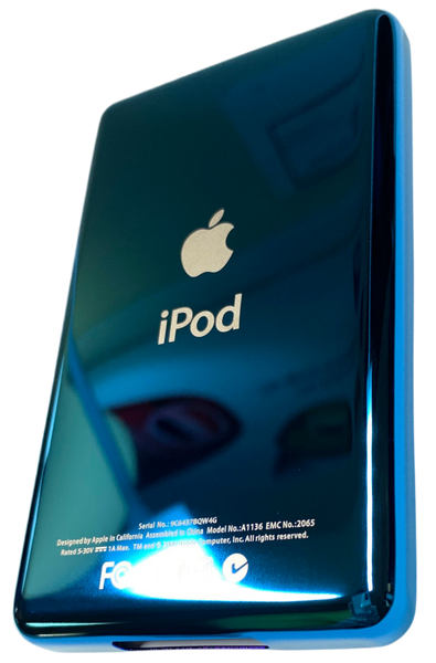 Thin Blue Aqua Universal Backplate for Apple iPod Classic 6th 7th & iPod Video 5th 5.5 Enhanced A1136 A1238