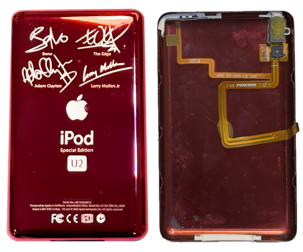 Thick Sangria Red U2 Special Edition Backplate for Apple iPod Classic 6th 7th & iPod Video 5th 5.5 Enhanced