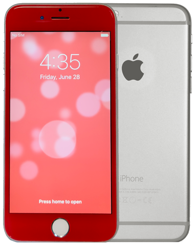 Rare Apple iPhone 6 16GB Custom Red & Silver iOS 10.3.3 MG5X2LL/A A1549 Refurbished New Battery