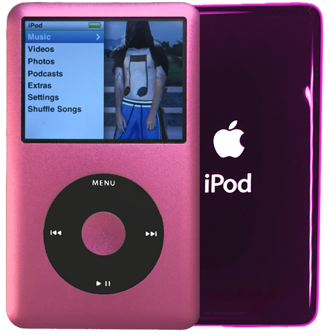 New Apple iPod Classic 6th & 7th Generation Pink / Black / Pink (Wine)