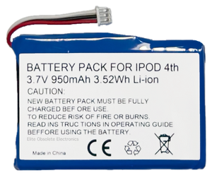 950mah Lithium-ion Replacement Battery for Apple iPod Classic 4th Generation