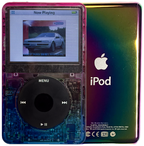 New Apple iPod Video Classic 5th & 5.5 Enhanced Atomic Nebula / Black / Black (Rainbow)