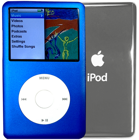 New Apple iPod Classic 6th & 7th Generation Blue / White / Blue (Silver)