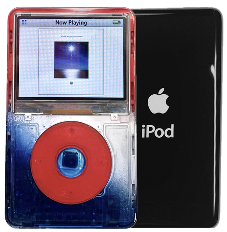 New Apple iPod Video Classic 5th & 5.5 Enhanced Atomic Liberty / Atomic Mica Red / Atomic Ice (Black)